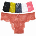 European and American Underwear Hollow Temptation Low Waist Crotch Lace Briefs Ladies Thong