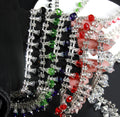 Wholesale Clothing Accessories Stretch Rhinestone Chains Glass Beads Metal Cup Chains Tassels for Cutting and Sewing