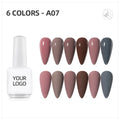 JTING Free Sample Private Label Design Gel Nail Art Uv Gel Nail Polish Kit 6 Colors Nail Polish Bottles Wholesale
