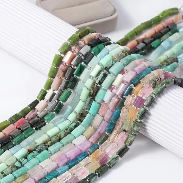 Hot Sale Variety 8*11mm Natural Cylinder Gemstone Smooth Jewelry Accessories