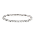 Women's Original 925 Sterling Silver DIY 4mm Tennis Bracelet with D Color Moissanite Certified Flimming Setting Bangle