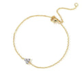 Wholesale 925 Sterling Silver 18K Rose Gold Plated Clover Zircon Stone Triangle Shape Charm Bracelet for Women