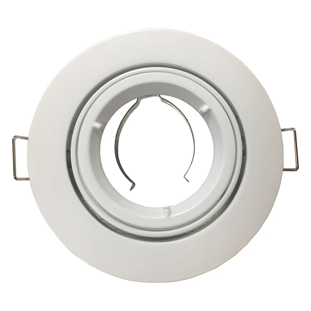 Round Adjustable Angle MR16 Frame Fixtures Cutout 75-80MM Benory Gu5.3 GU10 Spotlight Lamp Holder Fittings