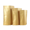 Multiple Sizes Custom Stand up Food Packaging Kraft Paper Doypack Pouches With Zipper