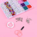 Wholesale Cheap Alphabet Letter Round Glass Seed Beads Box Kit for Jewelry Making Women Hand Diy Bracelet Set