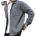 Liu Ming New Arrival Products Oem Service Solid Color Long Sleeve Coat Jackets Shirt for Men