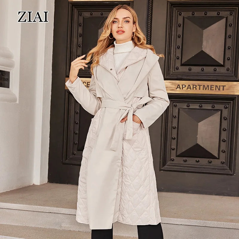 Wholesale Customized Rhombus Retro Modern Corset Waistband Jacket Winter Clothes for Women