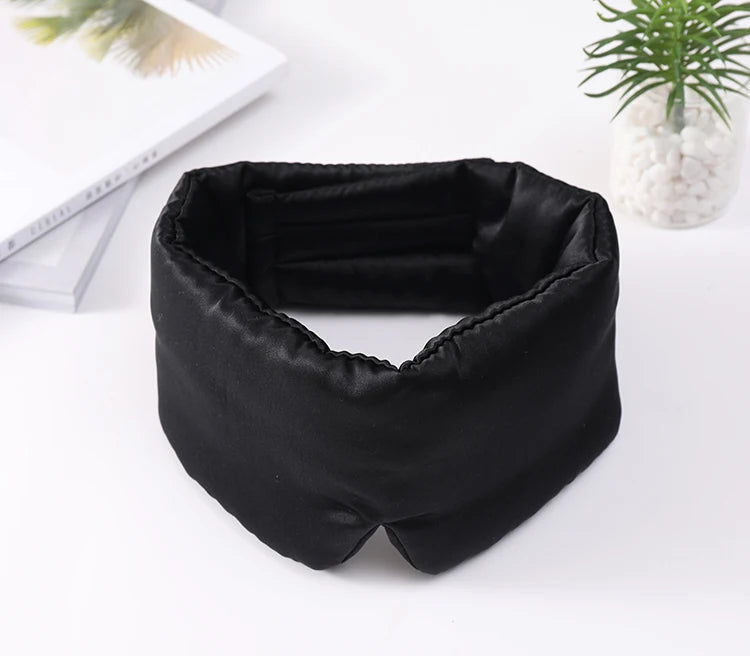 100% Handmade Mulberry Silk Eye Masks Blackout Luxury Sleep Band Full Eye Cover Sleeping