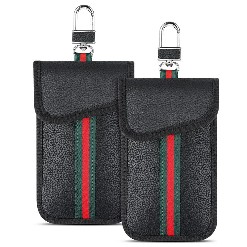 Custom Fashionable PU Faraday Key Wallet Single Blocking Key Storage Solution for Car Key FOB