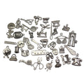 40pcs Mix Silver Color Cute Sewing Machines Charms Tape Measure Pendant Jewelry Making DIY Handmade Findings Accessories