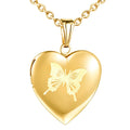 Stainless Steel Photo Lockets Heart butterfly Charms for Women
