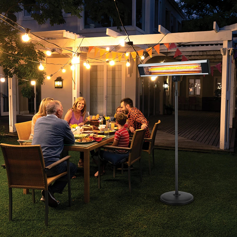 Hot Sale 1800W Height Adjustable Carbon Fibre Standing Patio Heater