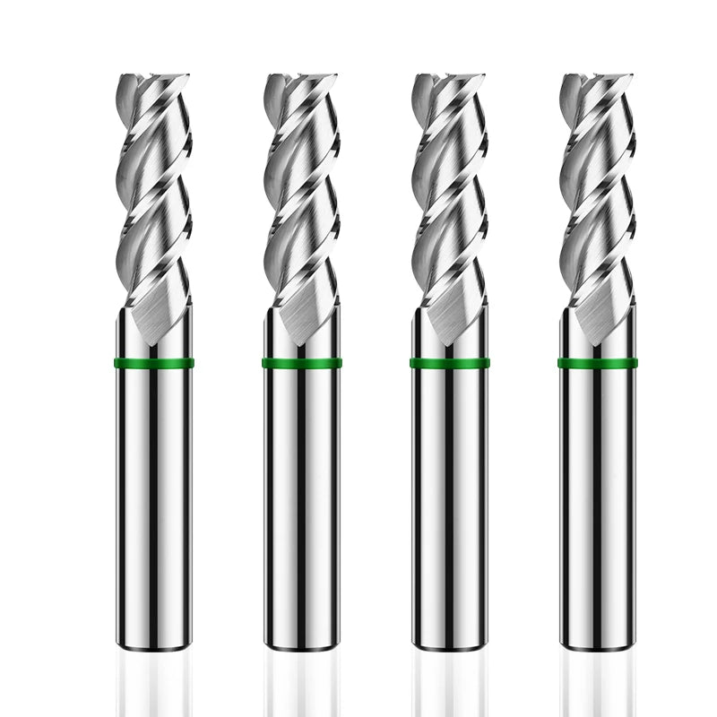 AZZKOR 3F Endmills Color-Ring Coating Tungsten Carbide Aluminum Milling Cutter for CNC Mechanical TGH-HRC50