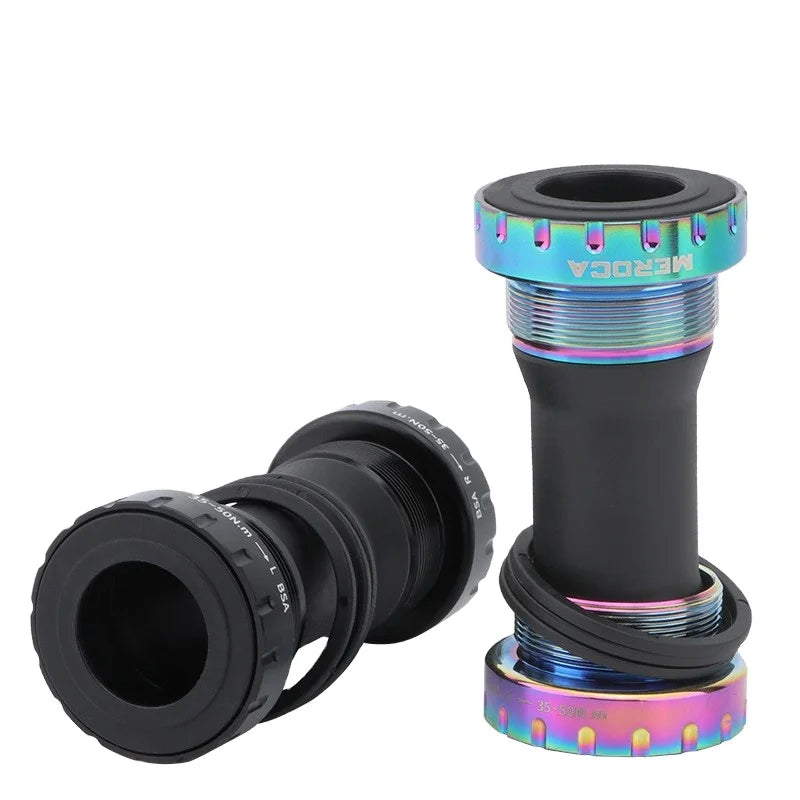 MEROCA M68 Steel Bearing Bottom Bracket Screw-in 68/73 Mm Bicycle Center Axle MTB Bike Aluminum Alloy BB