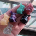35mm Crystals Wholesale Natural Stone Hand Carved Bunny Crystal Crafts Souvenir Quartz Healing Crystals for Gift