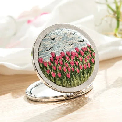 DIY Embroidery Gift Set for Women and Girls Cross Stitch Mirror Sets