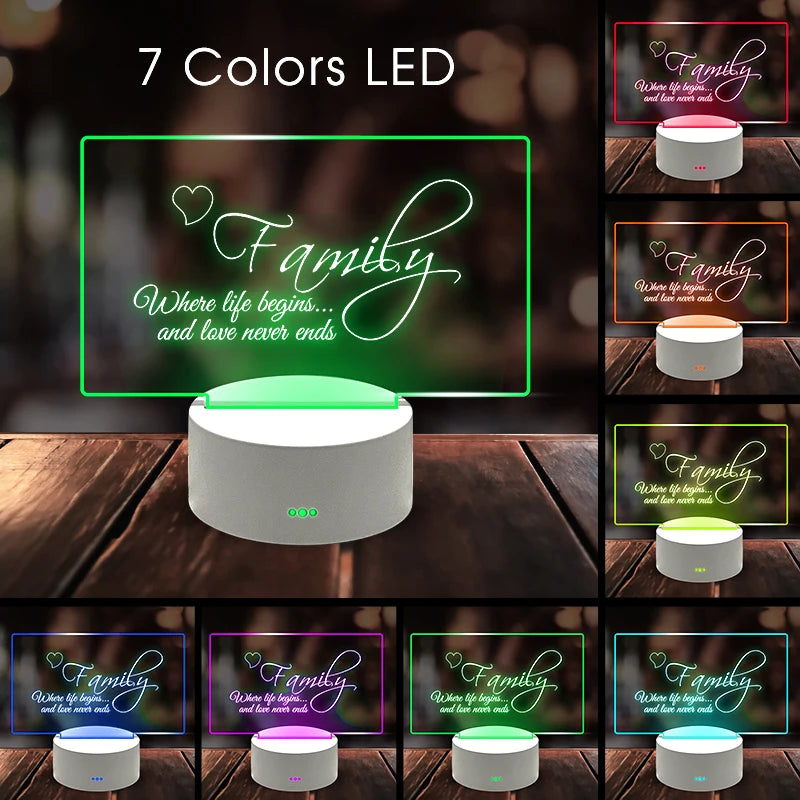 Note Board Creative Led Night Light USB Message Board Holiday Light  With Pen Gift for Children Girlfriend Decoration Night Lamp