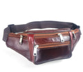 Wholesale Leather Leisure Sports Waist Bag Outdoor Running Multifunctional Messenger Bag Unisex Cross-border Business Waist Bag