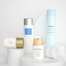 White 30ml 50ml 80ml 100ml Airless Plastic Facial Lotion Bottles Pump Sprayer Vacuum Cosmetic Containers for Skincare Face Wash