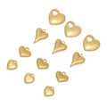 Jewelry Three-dimensional Peach Heart Small Pendant DIY Bracelet Ornament Necklace Accessories Gold Stainless Steel 18K Party