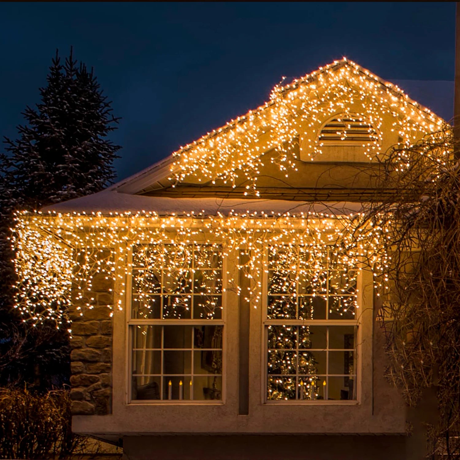 Factory Price Outdoor Waterproof 100m 200m Rgb Color Led String Icicle Christmas Light