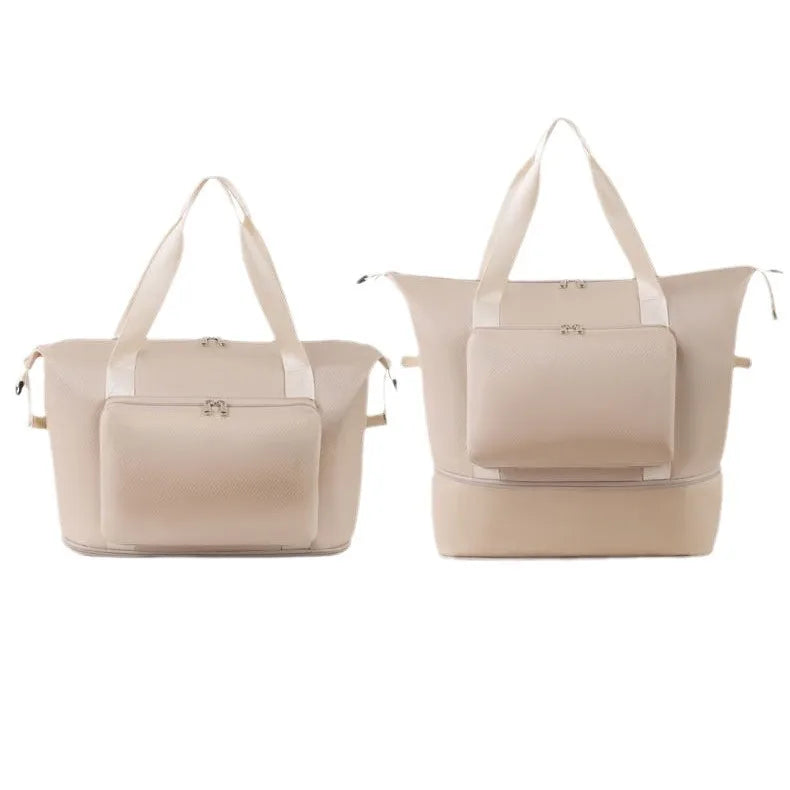 Hot Selling 2-in-1 Fashionable Single-Shoulder Travel Bag Large Capacity Portable Storage Zipper Multifunction Folding Luggage