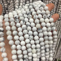 2020 Wholesale High Level Natural Stone 8mm Matte Stone Howlite Glossy Loose Gemstone Beads for Jewelry Making
