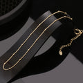 RINNTIN SC65 Wholesale Jewelry Custom Chain Necklace With Bead Ball 14K Gold Plated 925 Sterling Silver Chain Necklace for Women