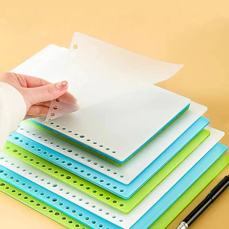 Customized Sublimation Spiral Bound Notebook PVC Cover Logo Easy Tearing Line Waterproof Loose Leaf Lining Acrylic Journals
