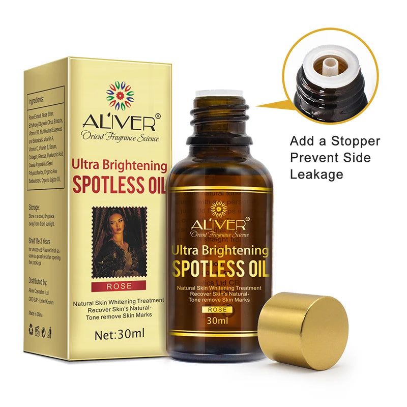 ALIVER Skin Care 30ml Natural Organic Face Body Freckle Whitening Botanical Rose Oilrose Essential Oil