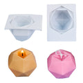 HY 3d Polyhedron Shape Magic Cube Diamond Soap Candle Mold for DIY Candle Making Mold