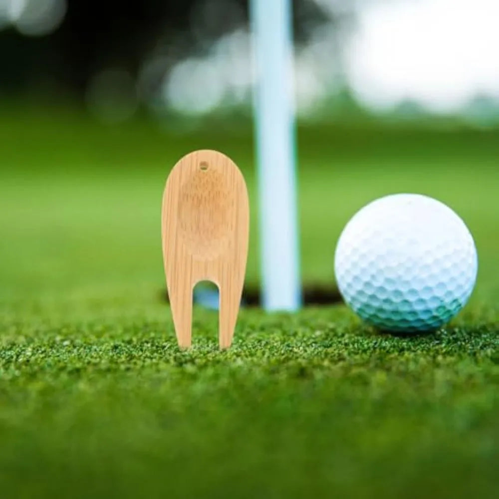 OEM Durable Bamboo Pitchfork Golf Tee Divot Repair Tool High Quality Golf Product From Manufacturer