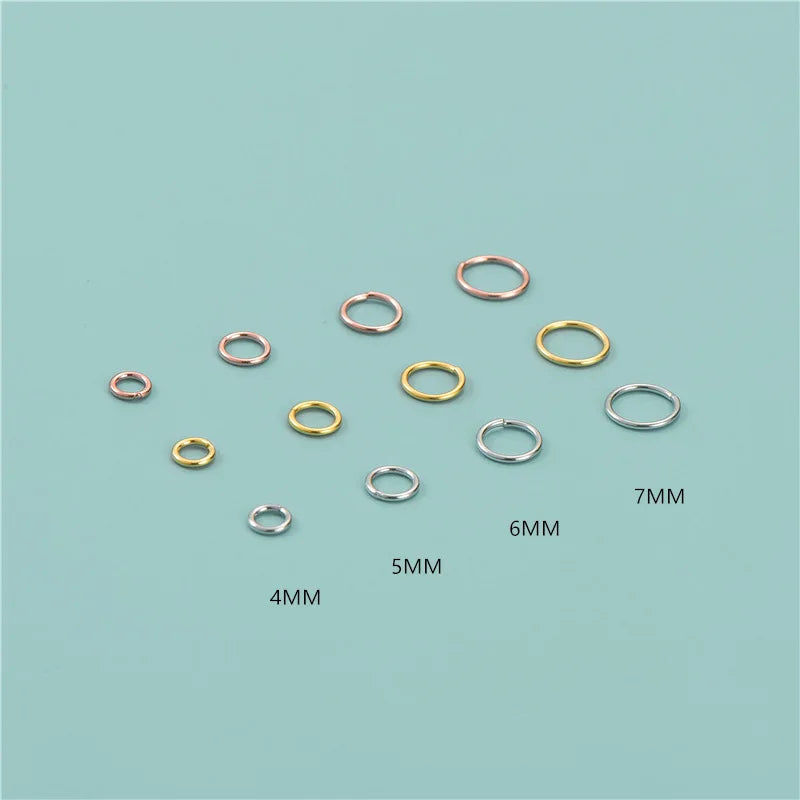 Wholesale Factory Price Gold Plated 925 Sterling Silver Open Jump Ring Closed Ring of Jewelry Make Accessories