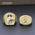 European and American Luxury New Style Ring Hip Hop/Rock Crown Gold-Plated Gemstone Ring Rose Gold Stainless Steel Jewelry