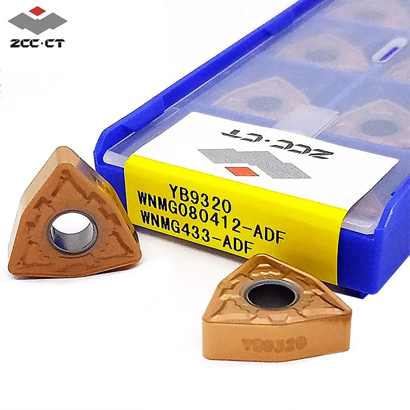 ZCC-CT CNC Lathe Turning Tools Turning Carbide Insert WNMG Series Stainless Steel Processing WNMG080404-ADF YB9320 Inserts