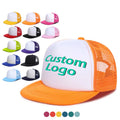 Wholesale Outdoor Sports Adjustable Baseball Cap Snapback Hats Custom Flat Bill 3D Puff Sublimation Print Mesh Foam Trucker Hat