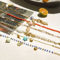 2025 Chic Summer DIY Shell Starfish Conch Pearl Charms Bracelet Waterproof Stainless Steel 18K Gold Plated Fashion Bracelets
