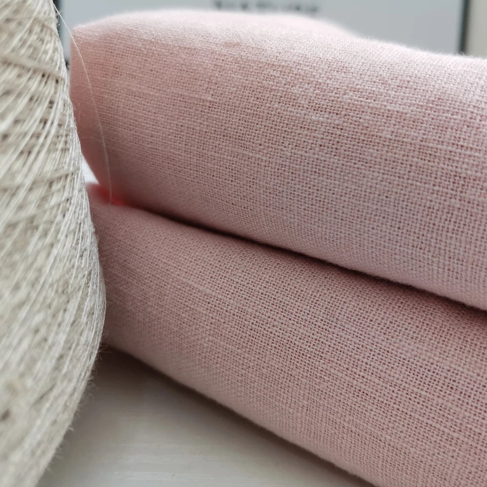 2022 HOT Product 55% Linen and 45% Cotton Mix Plain Dyed Custom Color Fabric for Fashionable Suit Density 44*38 Yarn 8*8