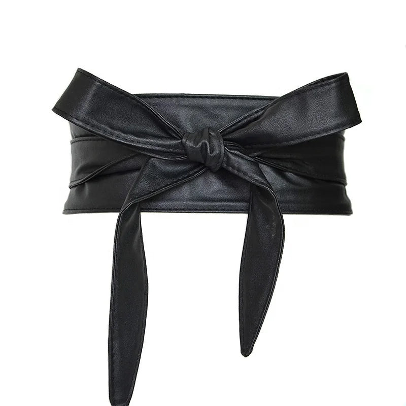 Hot Selling Pu Leather Wide Corset Belt Girls High Waist Slimming Belt Wide Female Waistband Belts