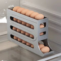 Special Fresh-Keeper Rolling Egg Storage Box Organizer Plastic Egg Rack Holder for Refrigerator Side Door Food Storage Tool