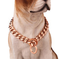 Dog Collar Gold Big Dog Chains Stainless Steel Pet Hip Hop Leads Kit Collars Leash Bully Link Cuban Dog Chain Collar