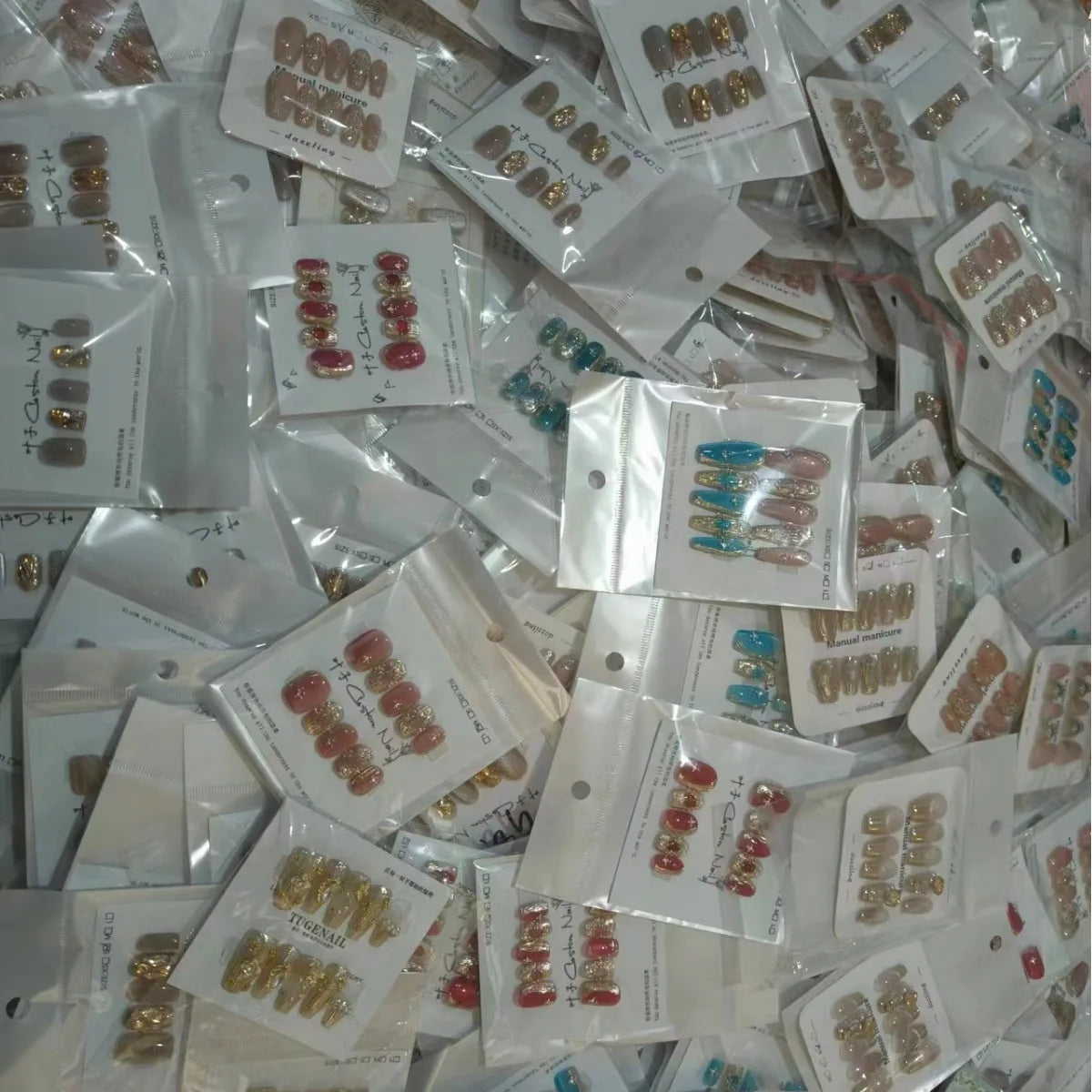 Luxury Private Label 10pcs Acrylic Gel Wear Press on Bling Nails Almond Diamond Custom Removable Long-lasting Fake Nails