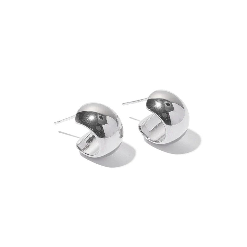 Customize CC Shape Stud Earrings Korean Elegant Simple Earrings Versatile Daily Earring for Women