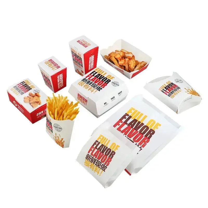 Wholesale Take Out French Fries Fried Chicken Packaging Food Box Takeaway Fast Food Box Custom Logo Printed Disposable Alien
