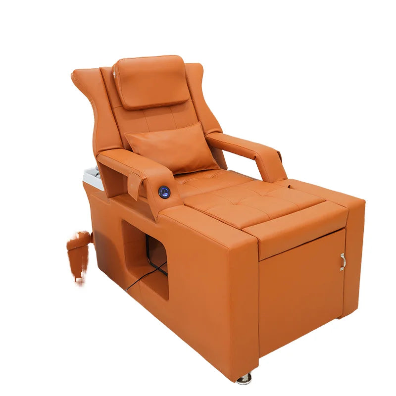 SW Professional Modern Japanese Portable Ceramic Basin Salon Shampoo Chair with Steam Therapy and Adjustable Footrest