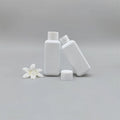 Travel Empty Black Square PET Plastic Bottle 60ml with Crown Cap Screen Printing Custom Color for Skin Care Serum & Lotion