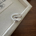 Dainty 925 Silver Vintage Fine Jewelry Rings Open Adjustable Women Ring