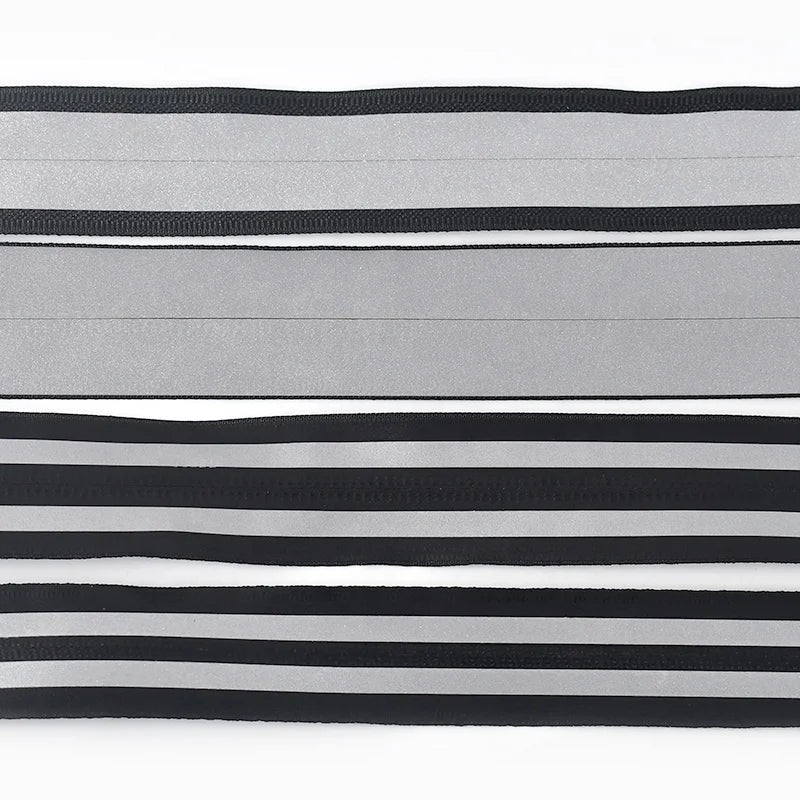 Meetee KY439 5# DIY Garment Accessories Black Nylon Reflective Waterproof Zipper for Clothing Bags Shoes Home Textiles