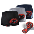 WOSAWE Cycling Shorts 5D Gel Padded Shockproof Black Underpant Bicycle Bike Underwear Cycling Shorts