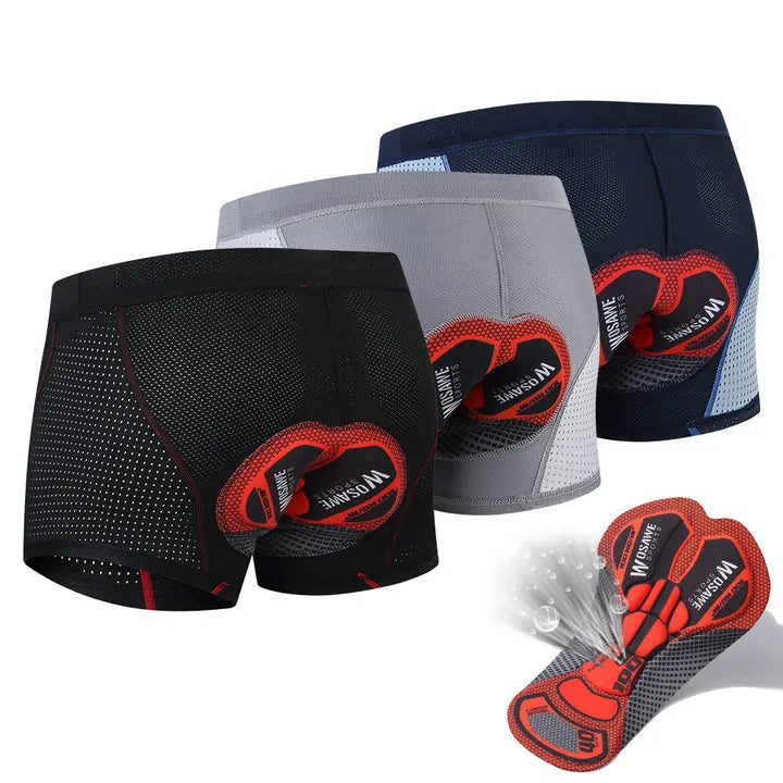 WOSAWE Cycling Shorts 5D Gel Padded Shockproof Black Underpant Bicycle Bike Underwear Cycling Shorts